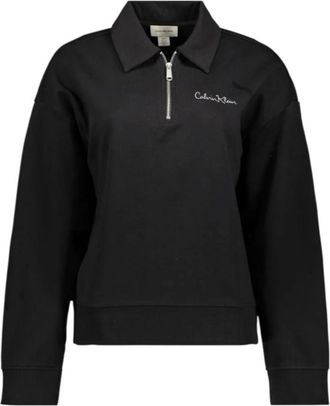 Calvin Klein Mujer, Sudaderas, Negro, Talla: S