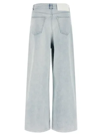 Maison Margiela Drawstring Cotton Denim Jeans - Light blue