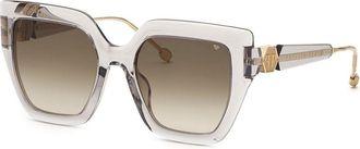 Philipp Plein SPP064S 03GU Womens Sunglasses Grey Size 53