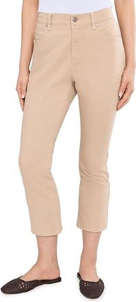 Eileen Fisher Petite Garment Dyed Cotton Stretch Denim Ankle Kick Jeans Womens Clothing Wheat : PS (6P-8P), Cotton/Denim/Elastane