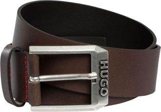 HUGO BOSS Gelio Lederen Riem, Bruin