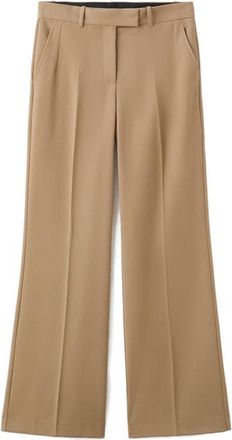 Mango Osaka Wide Leg Pants in Medium Brown at Nordstrom, Size 10