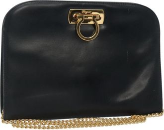 Ferragamo Vintage Gancini Chain Shoulder Bag Leather Leather Shoulder Bag Bag (Pre-Owned)