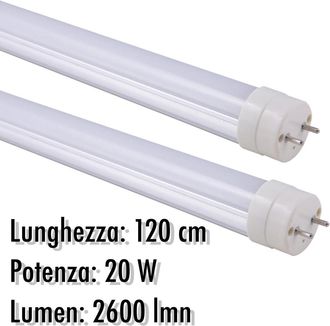 Trade Shop Trade Shop Traesio - Trade Shop - Tubo Neon Led T8 20 W W W Watt 2600 Lmn With Opaca Coperture Desde 120 Cm Bianca Light