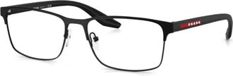 Prada Occhiali rettangolari - Nero
