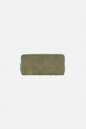 Dragon Diffusion Womens Check Zip Around Wallet In Green