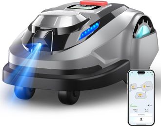 Elle N1600pro - Robot Cortac&eacute;sped Inal&aacute;mbrico Con Navegaci&oacute;n Rtk Y Visi&oacute;n Por Ia, Para Jardines De Hasta 1600 M&sup2; (patr&oacute;n De Corte Sistem&aacute;tico En Forma De U