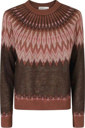 Roberto Collina Fair Isle Ronde Hals - Dames - Ronde hals truien - Veelkleurig - M - Truien & Vesten