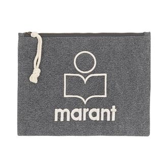 Isabel Marant Netia Clutch - female - Isabel Marant - Clutches - Gray - ONE SIZE - Bags