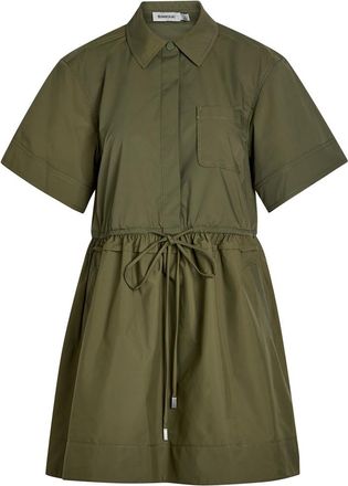 SIMKHAI Dawson Shell Mini Shirt Dress - Green - M (UK12 / M)