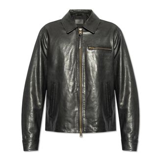 AllSaints Miller leren jas - Heren - Leren en Su&egrave;de Jassen - Zwart - XS - Jassen
