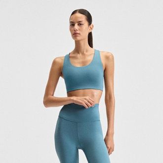 New Balance Donna NB Define Train Bra in Blu, Maglia di Poliestere, Taglia XS