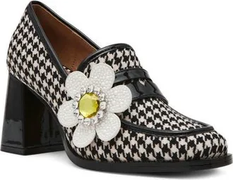 Betsey Johnson Casandra Loafer Pump in Black/white Multi at Nordstrom, Size 9.5