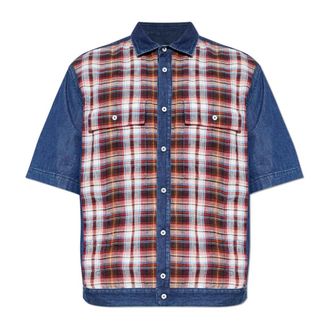 Dsquared2 Geruit Denim Overhemd - Heren - Spijkeroverhemden - Veelkleurig - M - Denim - Overhemden