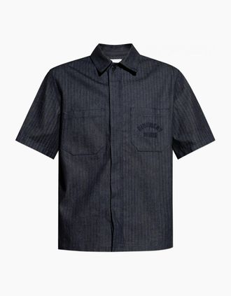 Givenchy Mens Cotton SS Shirt Navy - Size: 40/Regular