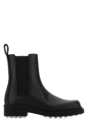 Bottega Veneta Black Leather Chelsea Ben Ankle Boots