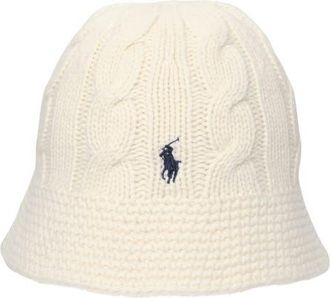 Polo Ralph Lauren Cable Stitch Wool Blend Bucket Hat in Cream at Nordstrom