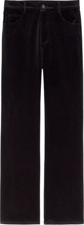 Nili Lotan Joan Straight-leg Velvet Trousers - Black - 10 (UK14 / L)