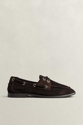 GANT Women Gimble Suede Loafers (37) DARK BROWN