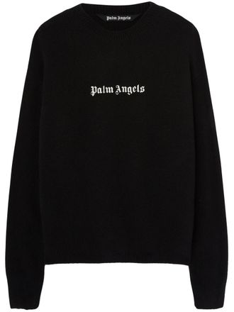 Palm Angels Embroidered Crew-Neck Jumper