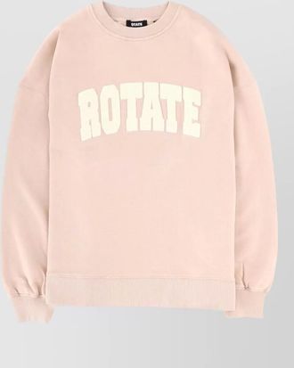 Rotate ribbed cuff long sleeve knitwear crew neck