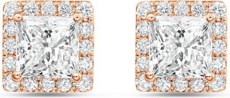 Diana M. Jewels 14KT ROSE GOLD LAB GROWN FASHION EARRINGS WEIGHING 6.00 CTS TW