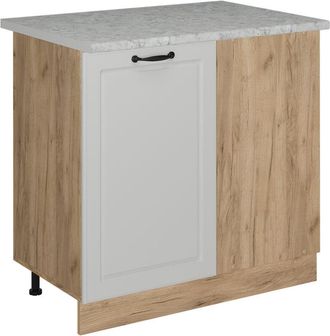 Vicco Armario De Esquina R-line, Blanco Casa De Campo, 86 Cm Et M&aacute;rmol