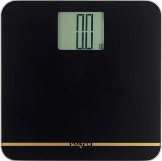 Salter Balanza Electr&oacute;nica Para Ba&ntilde;o Salter 9075 Bgfeu12 Max, Negro/dorado