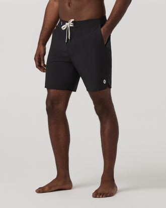 Vuori Clothing Cruise Boardshort 7 | Black Solid Waistband | 28