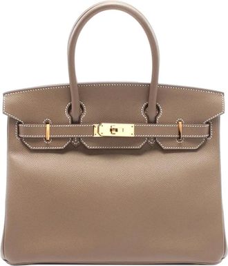 Herm&egrave;s Borsa a mano Birkin Retourne 30 in pelle Epsom 2020 - Marrone