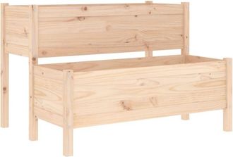 vidaXL Jardinera De Madera Maciza De Pino 110x84x75 Cm Vidaxl