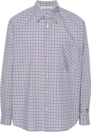 Acne Studios checked cotton shirt - men - Cotton - 44 - Blue