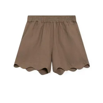 SoSUE Korte Broeken, Dames, Bruin, L, Linnen, Bermuda Short Wave