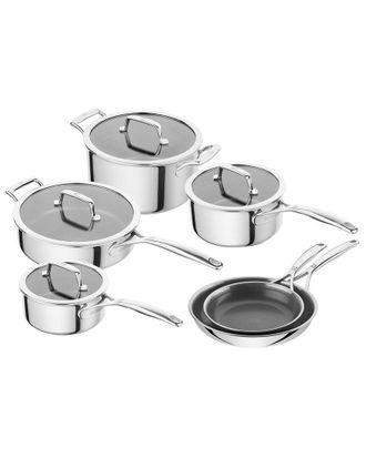 J.A. Henckels International Zwilling J.A. Henckels Peak 10Pc Stainless Steel Nonstick Cookware Set