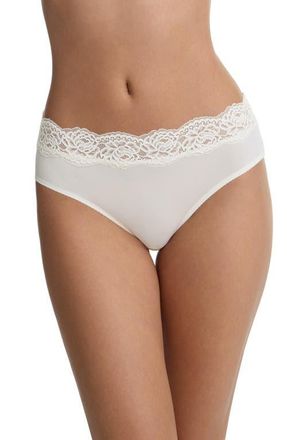 Skarlett Blue Divine Lace Trim Hipster in Whipped Cream at Nordstrom, Size X-Large