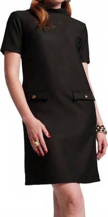 Frances Valentine Sarah Shift Mini Dress In Black