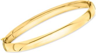 Canaria Canaria Italian 10kt Yellow Gold Oval Bangle Bracelet