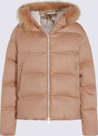 Eleventy Sand Wool Down Jacket