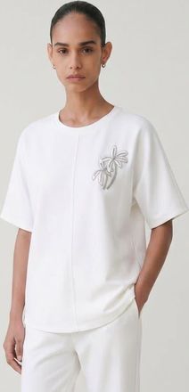 Exquise Christien Embroidered Knit Blouse in Ecru at Nordstrom, Size Xx-Large