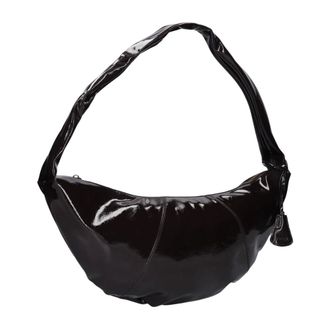 Hvisk Schoudertassen Bianca Glossy Structure - Dames - Tassen - Bruin - Maat: ONE Size Wol