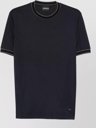 Emporio Armani logo crew neck t shirt contrast trim