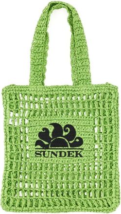Sundek Tassen, Dames, Groen, ONE Size, Small Paper Straw Bag