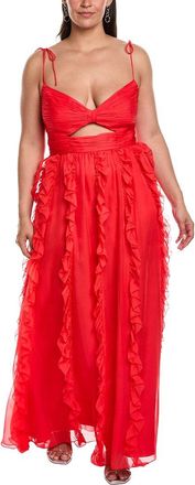 Mac Duggal Plus Keyhole Chiffon Gown