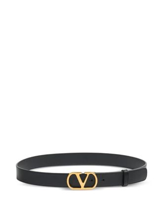 Valentino Garavani Cintura VLogo Signature in pelle 30mm - Nero