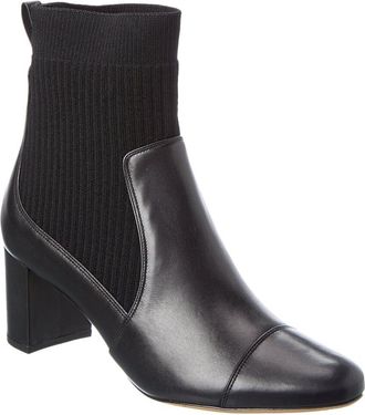 Alexandre Birman Becky 60 Knit & Leather Bootie