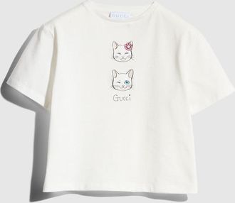 Gucci Kids - Cotton T-shirt With Print, White