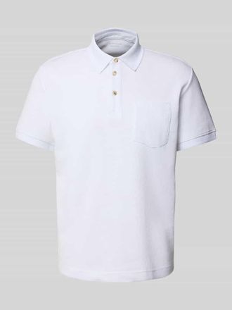 Tom Tailor Regular Fit Poloshirt aus Baumwoll-MIx in Weiss, Gr&ouml;&szlig;e M