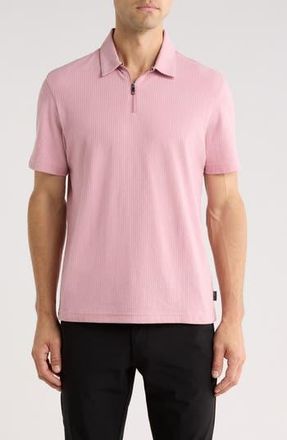 Ted Baker Quarter Zip Knit Polo in Zephyr at Nordstrom Rack, Size 6(Xxl)