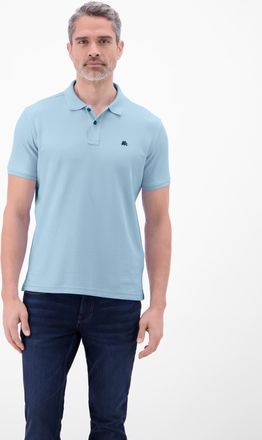 Lerros Poloshirt LERROS Poloshirt, COOL & DRY und Logo-Stitch, Herren, Gr. XXL, ice blau, 60% Baumwolle, 40% Polyester, ohne Ausschnitt, Shirts Poloshirt, Tr