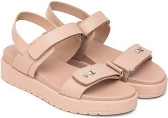 Nero Giardini Slingback Platform Wedge Sandal in Natural at Nordstrom, Size 8Us
